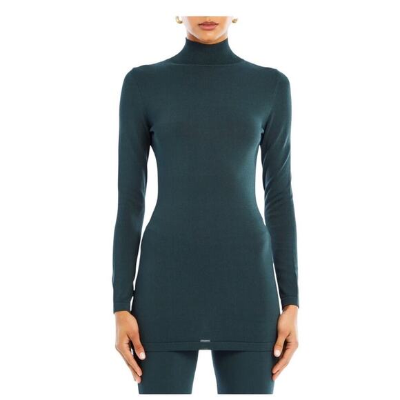 NWT Seroya Romina knit long sweater top forest green size small - Picture 2 of 12